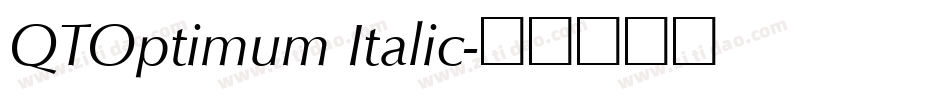 QTOptimum Italic字体转换